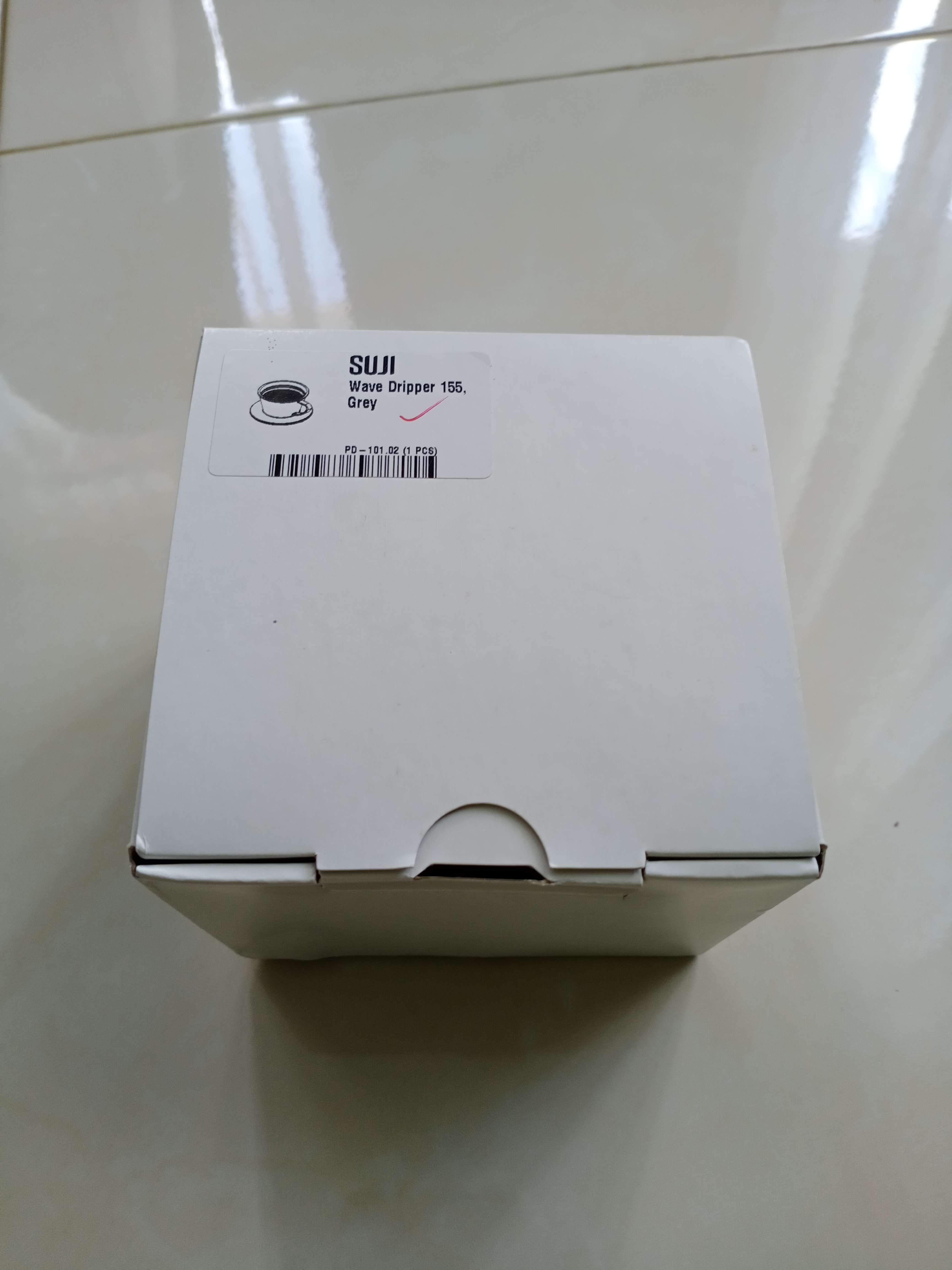 Suji Wave Dripper 155, Grey, White Paper Filter Wave