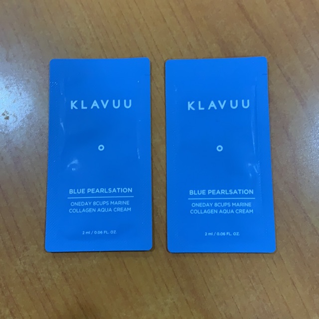 (SACHET) klavuu blue pearlsation 8cups marine collagen aqua cream sachet