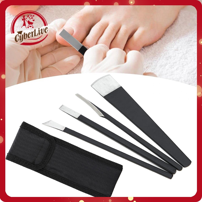 4pcs Gunting Kutikula Manicure Pedicure Tools Pisau Merawat Kaki Pisau Kuku Cantengan