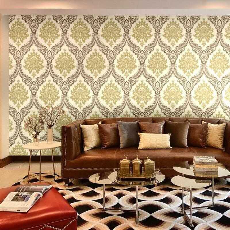 wallpaper stiker dinding motif batik mewah