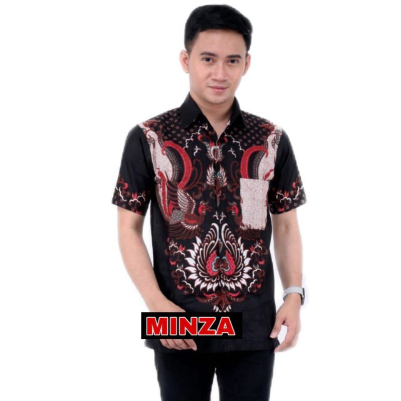 HRB026 Kenongo Hem Kemeja Batik Pria Katun Primis Premium Halus M L XL XXL