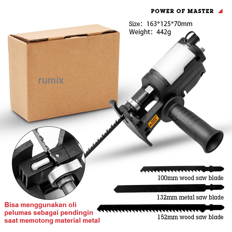 Adaptor Jigsaw Gergaji Mesin Adapter Reciprocating Jigsaw Tambahan Jig Saw Mesin Bor Tangan Gergaji Konektor