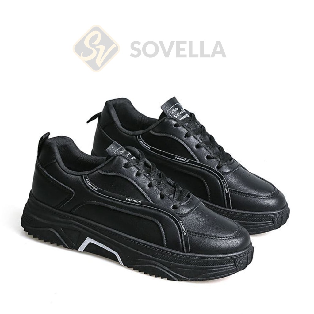 SOVELLA Laura Sepatu Sneakers Olahraga Simple Putih Polos Wanita Import-