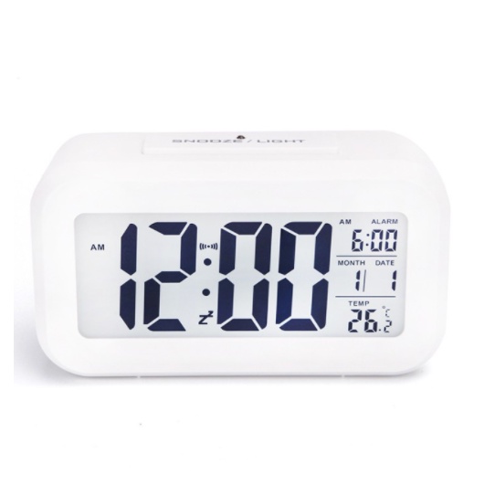 Jam Meja Digital Weker LED Digital Clock Digital Smart Alarm Kotak