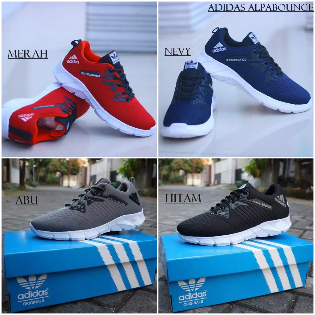 sepatu sneaker. sepatu adidas alpa jongging