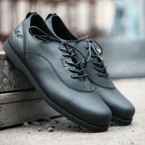 LOW FOSTER BLACK - BRADLEYS | Sepatu Formal Pria Kulit Asli Kerja Office Casual Pesta Murah Original