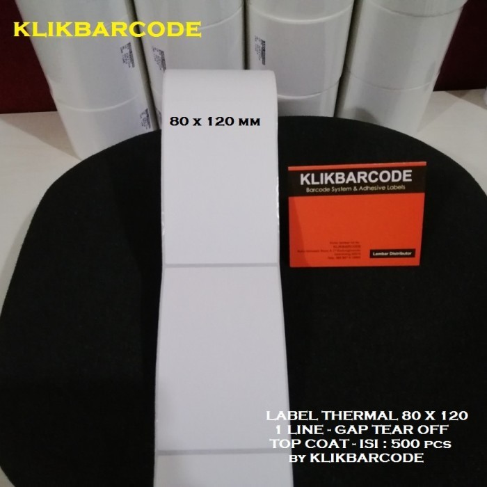 

label direct thermal 8 x 12 cm, 80 x 120 mm, thermal top coat,500 pcs