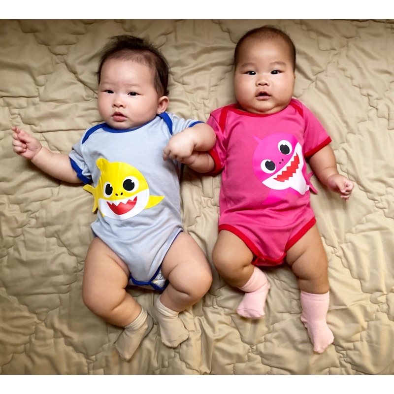 BABY SHARK Jumper Baju setelan kaos celana pergi jalan lucu fashion anak bayi cowok laki cewe murah