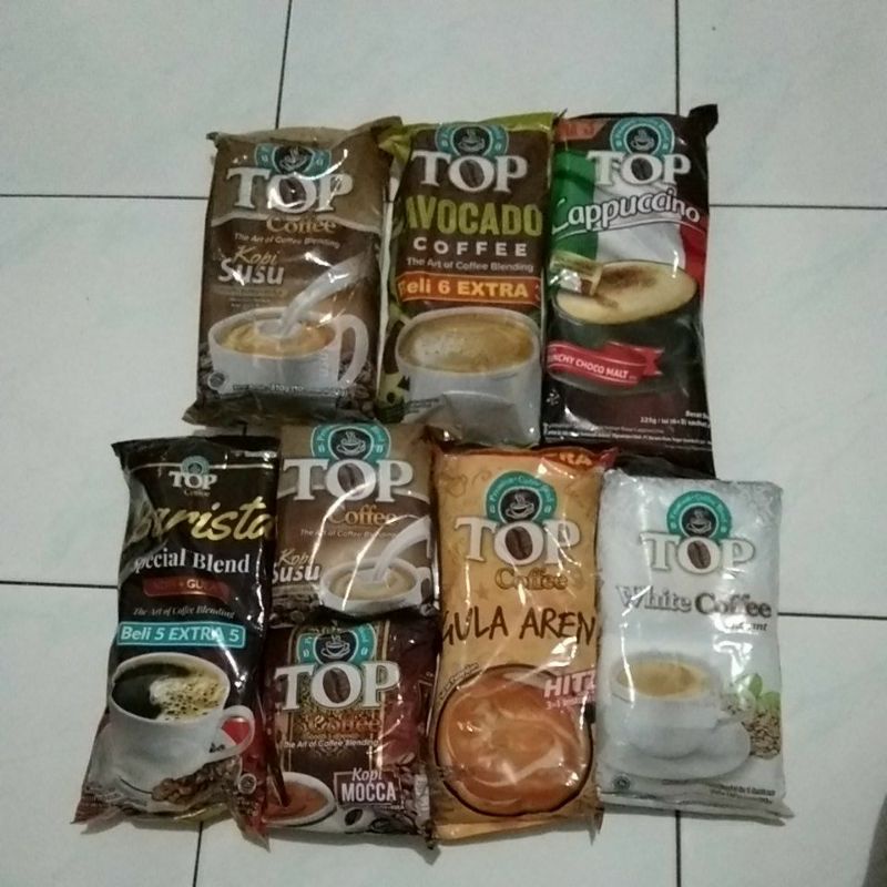 

Kopi Top Coffee Cappucino Gula Aren Kopi Susu Kopi Mocca