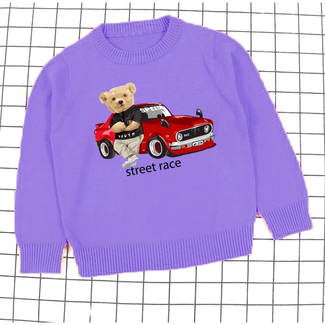 Crewneck Anak Street Race sweater anak size M-XXL