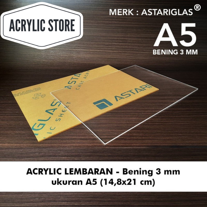 

Akrilik Lembaran 3mm Bening Ukuran A5