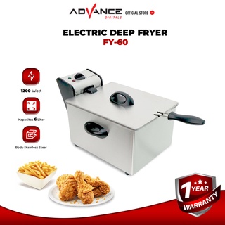 Advance FY-60 Electric Deep Fryer  Menggoreng dengan listrik 6 Liter Hemat Listrik Garansi 1 tahun
