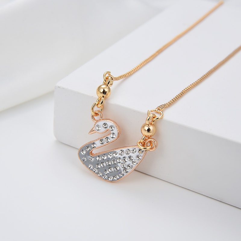 kalung titanium wanita emas muda model korea murah anti karat panjang asli silver nama selamanya 100-103n