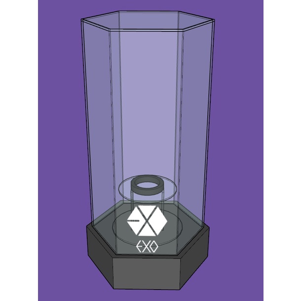 Lightstick Exo Versi 1/2/3 / Box Lightstick Exo Hexagon / Box Lightstick Hexagon Putar Dengan Lampu 