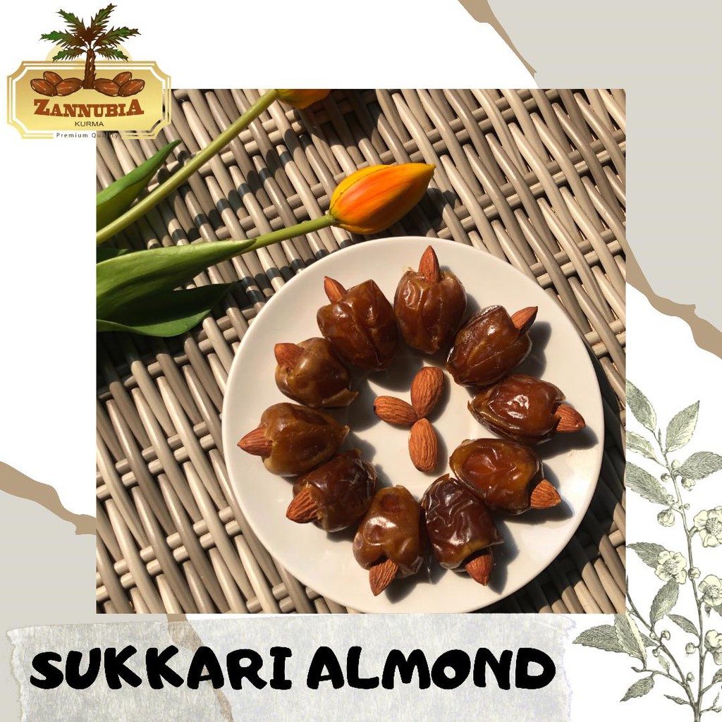 

SUKKARI ALMOND 1KG ZANNUBIA KURMA - SEHAT HALAL BERGIZI NIKMAT