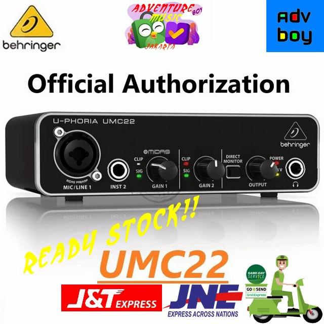 Soundcard Recording / Behringer Umc22 Soundcard Behringer Umc 22 With Midas Mic Preamp