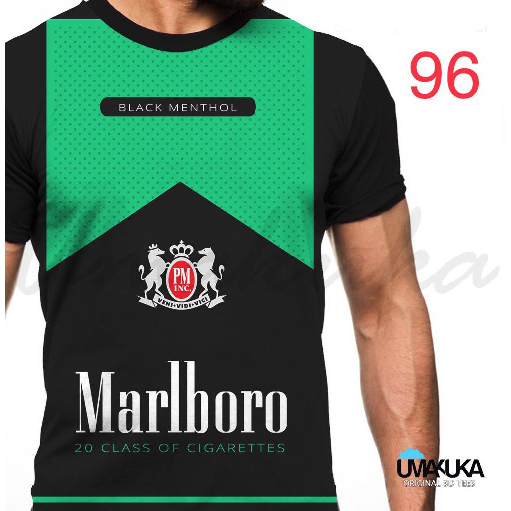 baju kaos 3d  unik keren  gambar  rokok  vave malboro 