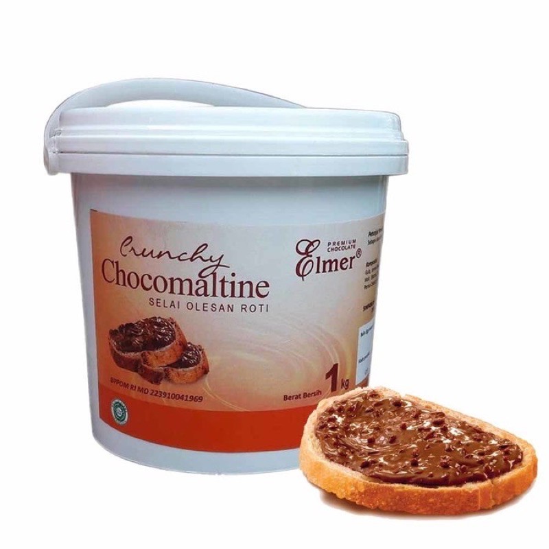 

ELMER CRUNCHY CHOCOMALTINE 1KG (Selai Cokelat/ Olesan Roti)