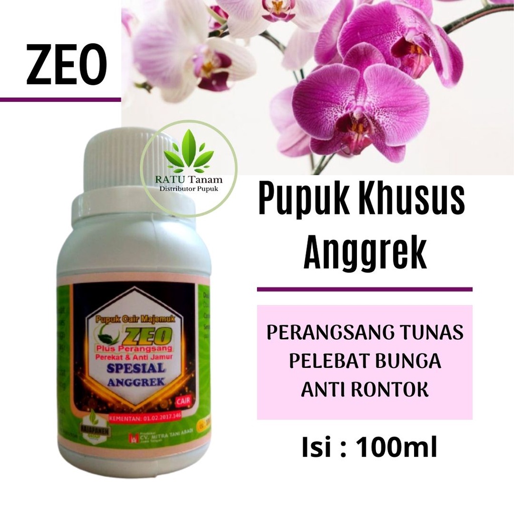 Pupuk Bunga Anggrek ZEO Perangsang Tunas Bunga, Pupuk Booster Penyubur Bunga Anggrek Cegah Rontok Da