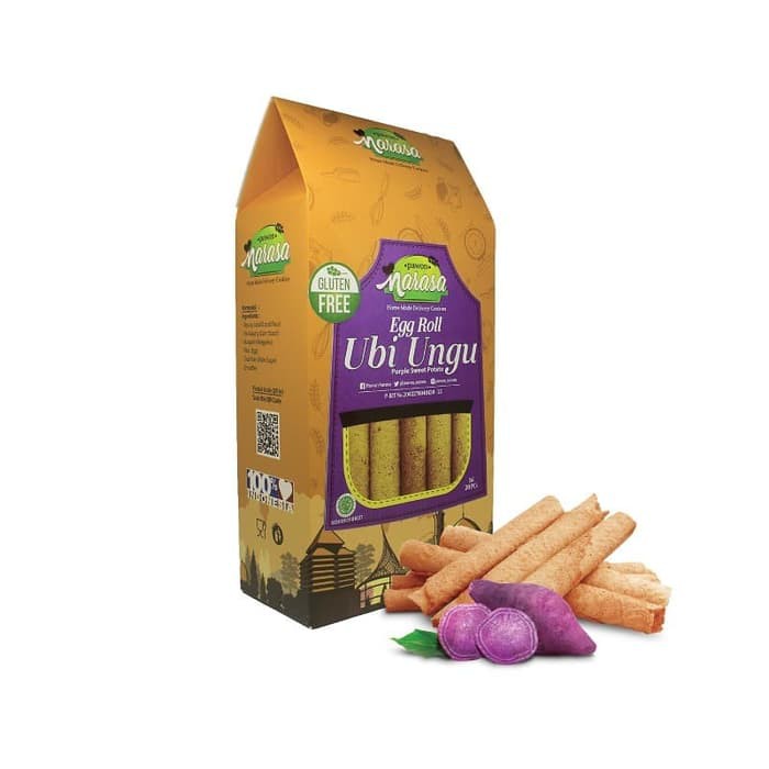 

Pawon Narasa Snack Egg Roll Gluten Free - Ubi Ungu - 130gr