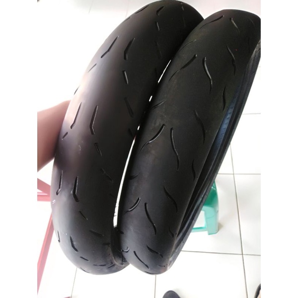Ban motor seken  bekas pakai soft compound nikung R17 90/80 & 100/80 FDR Michelin