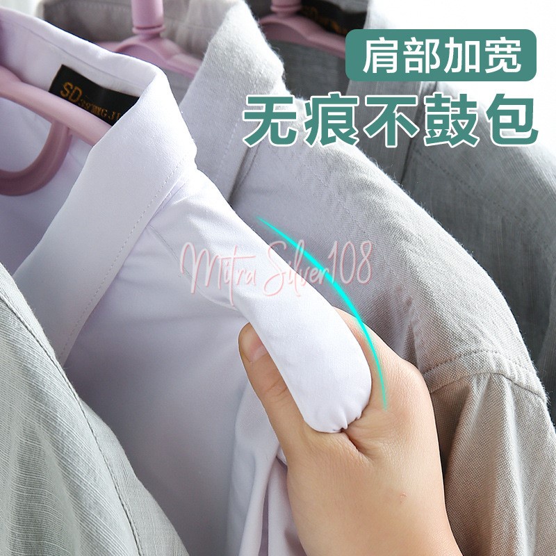 [MS108] PR 20 - ❤READY STOCK❤ Gantungan Baju Hanger Plastik / Plastic Hanger Pakaian Laundry Anti Slip Warna / Cloth Hanger