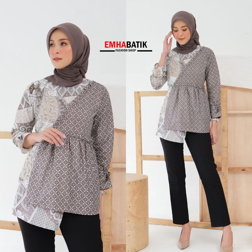 Atasan Batik Wanita PPBTK07 Modern Batik murah Cassual Atasanbatik Wanitabatik /Atasanwanita...-MOTIF 7
