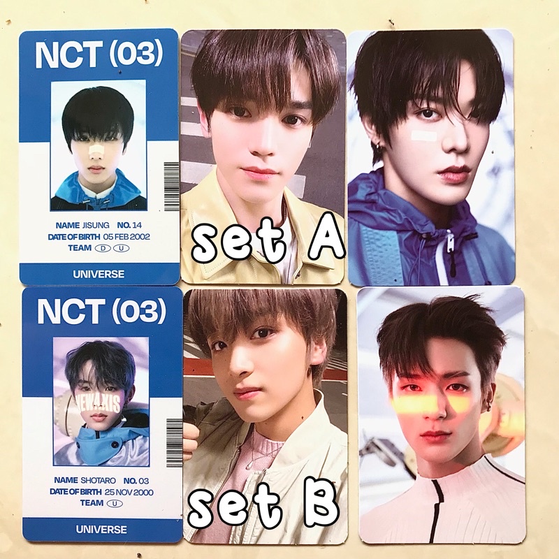 [ official ] nct 2021 universe md id card pc set taeyong haechan selca jeno yuta concept shotaro jis