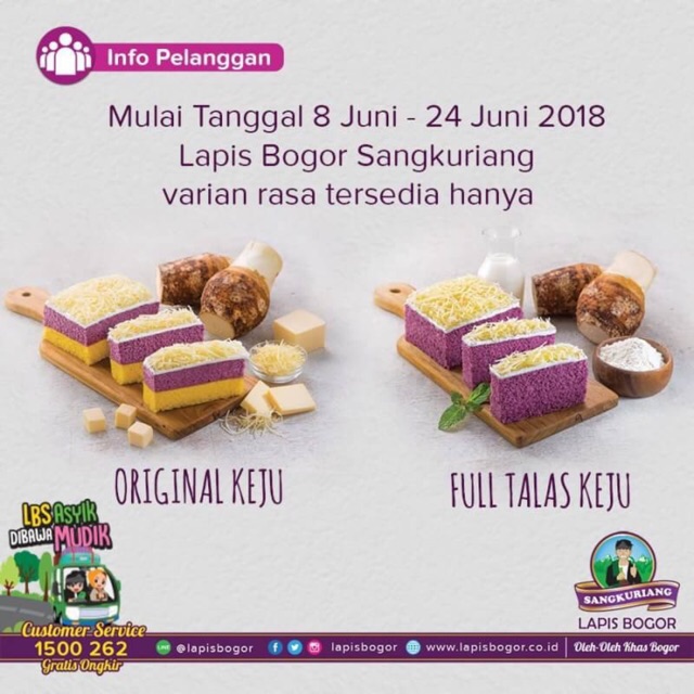 

Lapis Talas Bogor Sangkuriang (aman dengan bubble wrap)