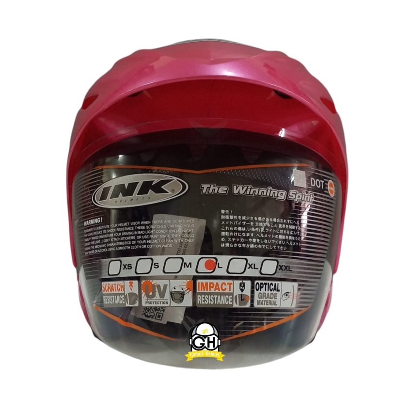 HELM INK CX 22 SPORT B SOLID BRIGHT PINK MET ORIGINAL HELM INK CX22 PINK HELM INK TOPI ASLI ORI GARANSI SNI