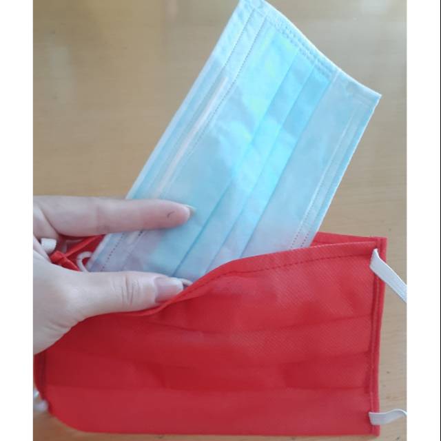 Masker kain 2ply , anti virus , waterproof , bisa tambah lapisan filter, untuk cover masker medis
