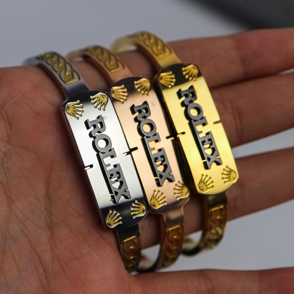 Aksesoris titanium import Gelang bangle RX  kualitas import anti karat bisa COD