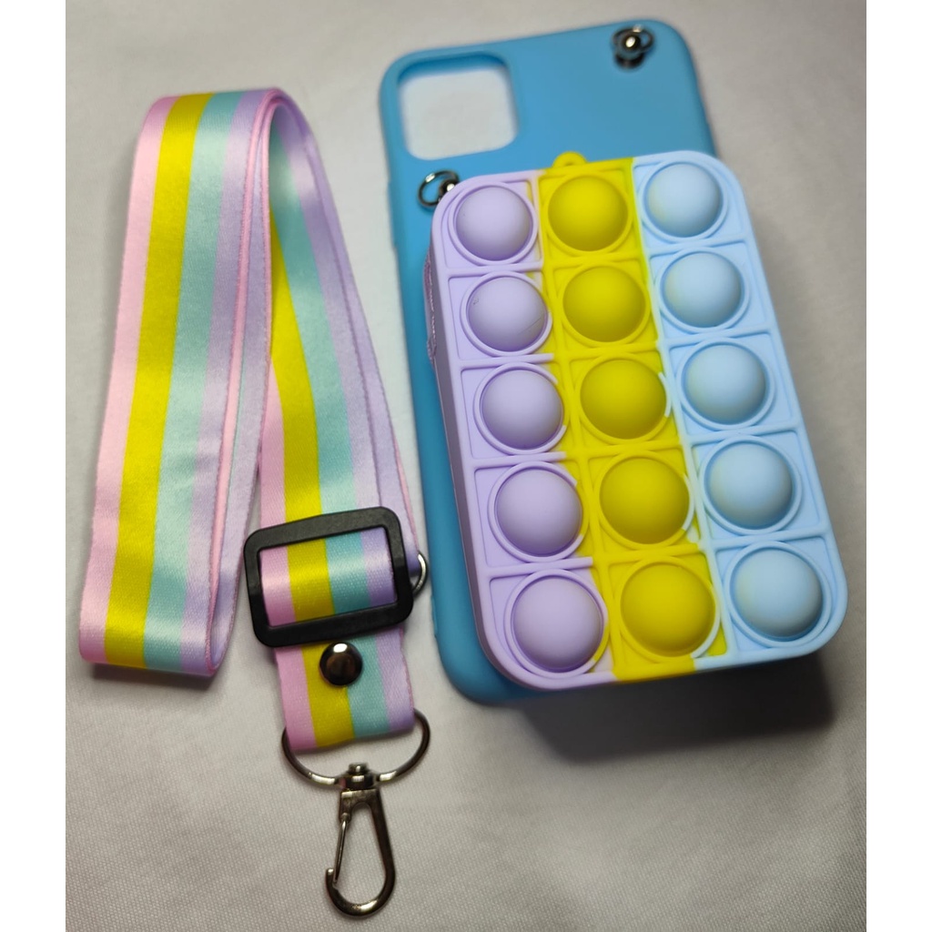 CASE POP IT DOMPET REALME C11 C12/15 TERBARU DOMPET KARTU POP IT GANTUNGAN