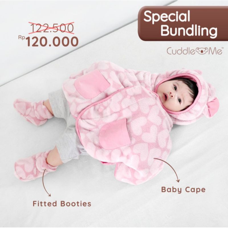 [Bisa COD] Paket Bundling Babycape Cuddle Me Jaket Bayi dan Booties / Paket Kado Lahiran