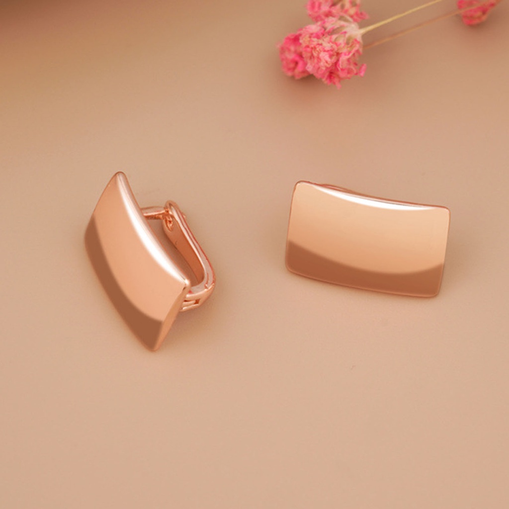 Hu Hu Hu Hu Hu Alat Bantu Pasang Kacamata♡ 1 Pasang Anting Bentuk Persegi Gaya Elegan Untuk Wanita
