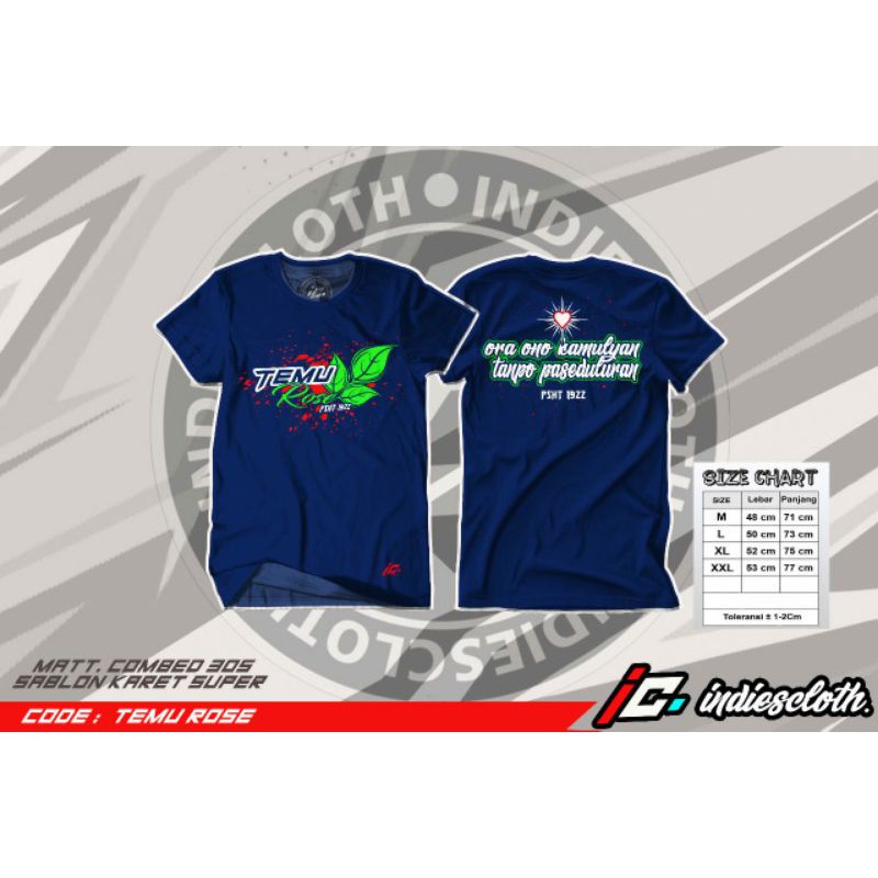 KAOS PSHT TEMU ROSE SETIA HATI TERATE ORA ONO KAMULYAN TANPO PASEDULURAN