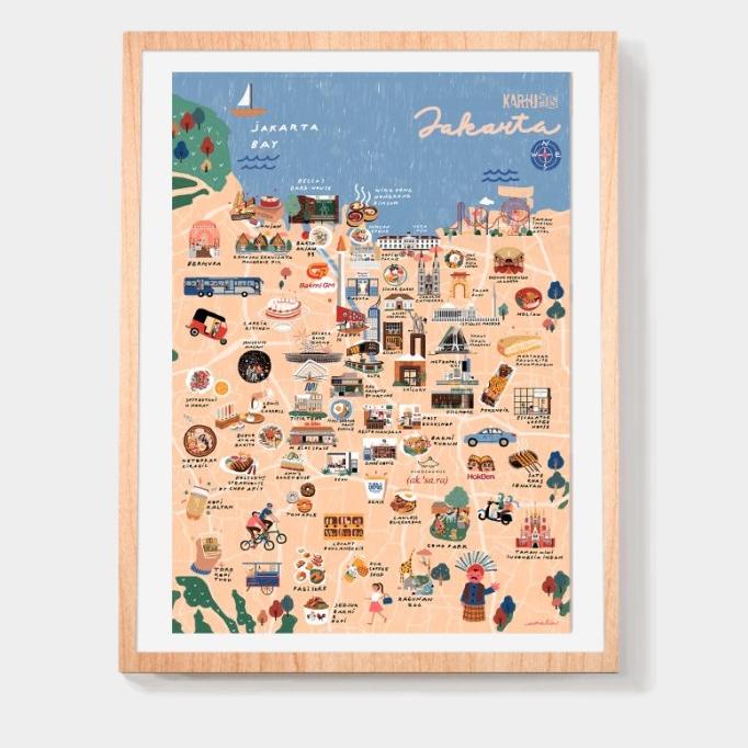 

READY COD @pasarkartupos Jakarta map A3 poster PROMOKode 5295