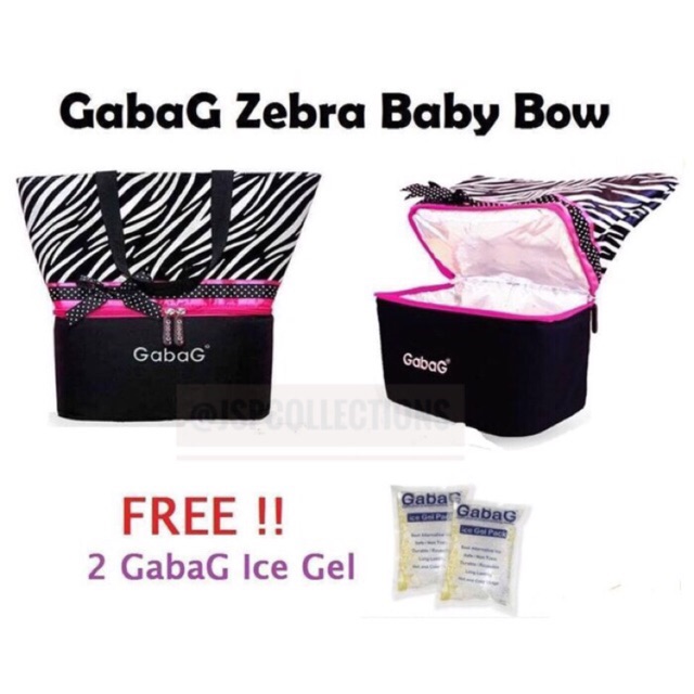 GabaG Zebra Baby Bow Picnic Series | Cooler Bag |Tas bayi | Tas ASI