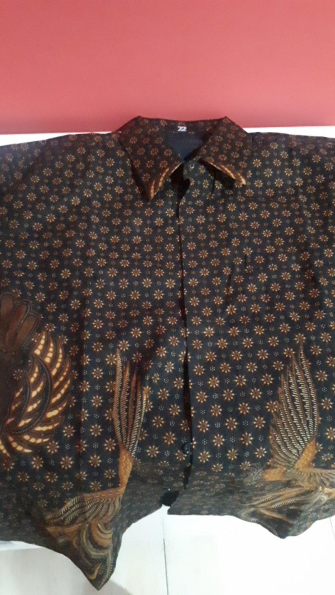 Kemeja Batik Premium Hem Lengan Panjang Lawasan Jogja Solo Sogan Truntum Gurdo Coklat 725614 Cap 72