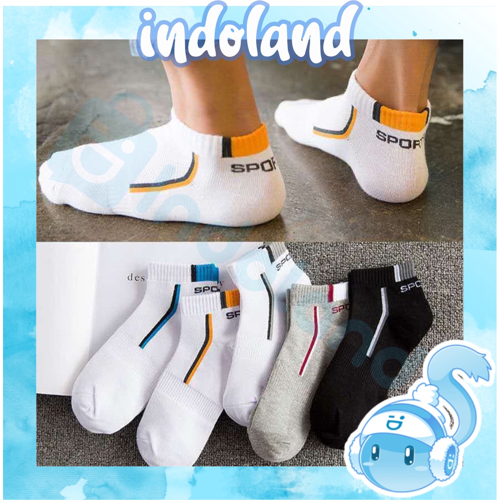 ☀ INDOLAND ☀ kaos kaki pendek pria wanita / kaos kaki olahraga / kaos kaki sport KK009