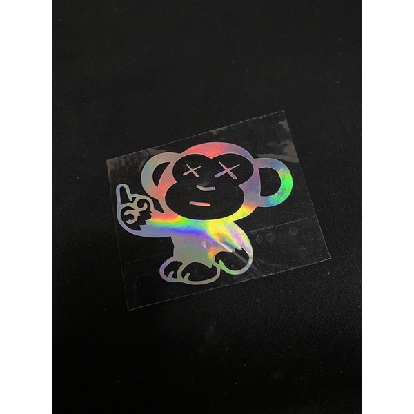 STIKER STICKER CUTTING FINGER MONKEY DUNK HOLOGRAM