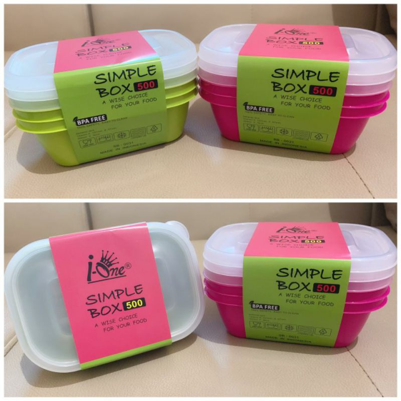 

[ I-One ] Simple Box isi 3pc / Box Plastik Serbaguna / Murah