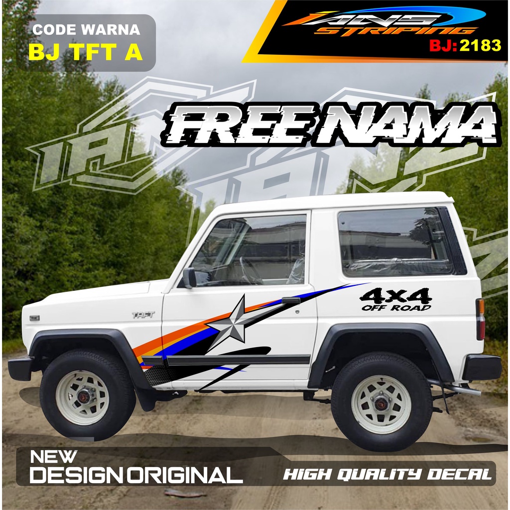 STIKER MOBIL TAFT TAF / STIKER VARIASI BODY MOBIL KATANA / STIKER MOBIL FEROZA, JEEP , ESCUDO, TAFF / STIKER MOBIL