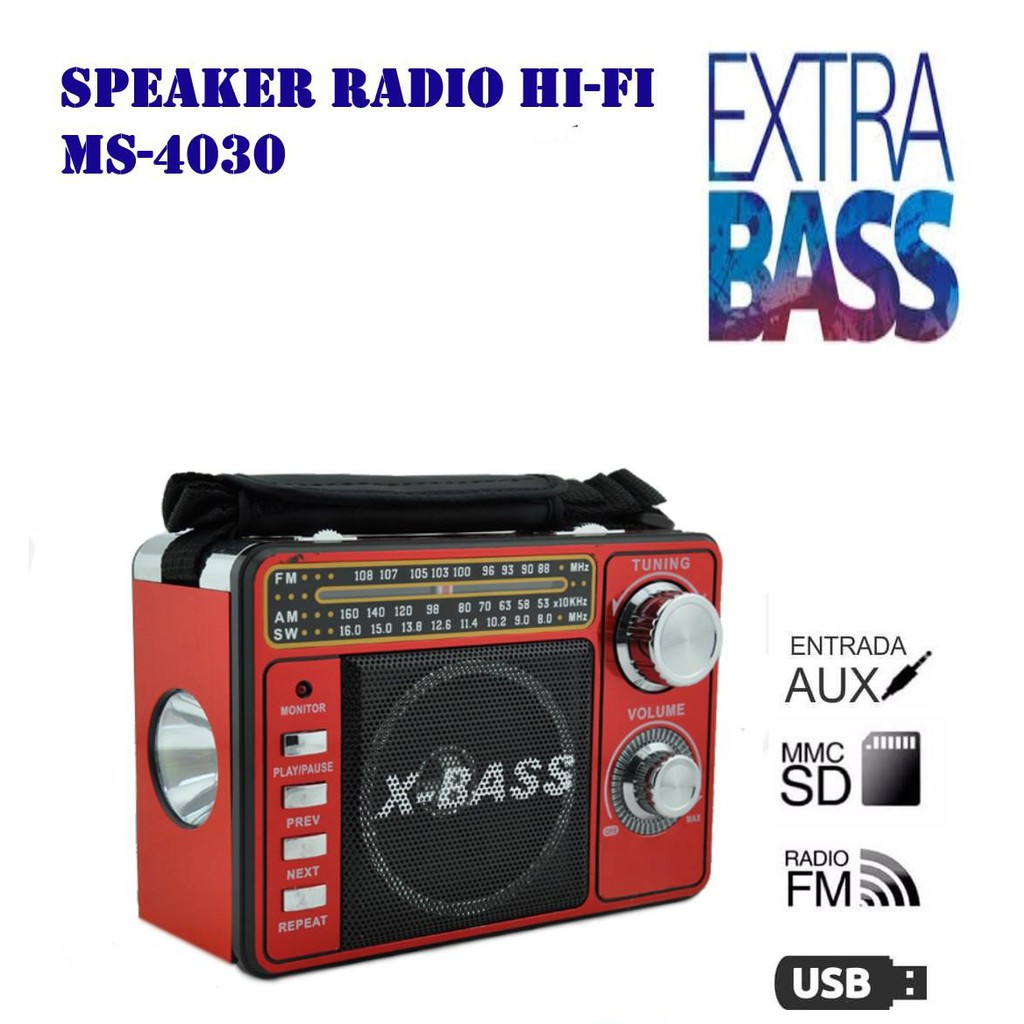 Radio Speaker Portable MS-4030 / Speaker X Bass All In One Mitsuyama MS-4030 Memory TF Card FM / AM