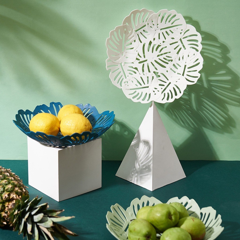 Tempat Buah / Snack / Piring / Keranjang Buah / Piring buah / Tempat Sayur / plastik / Motif Daun
