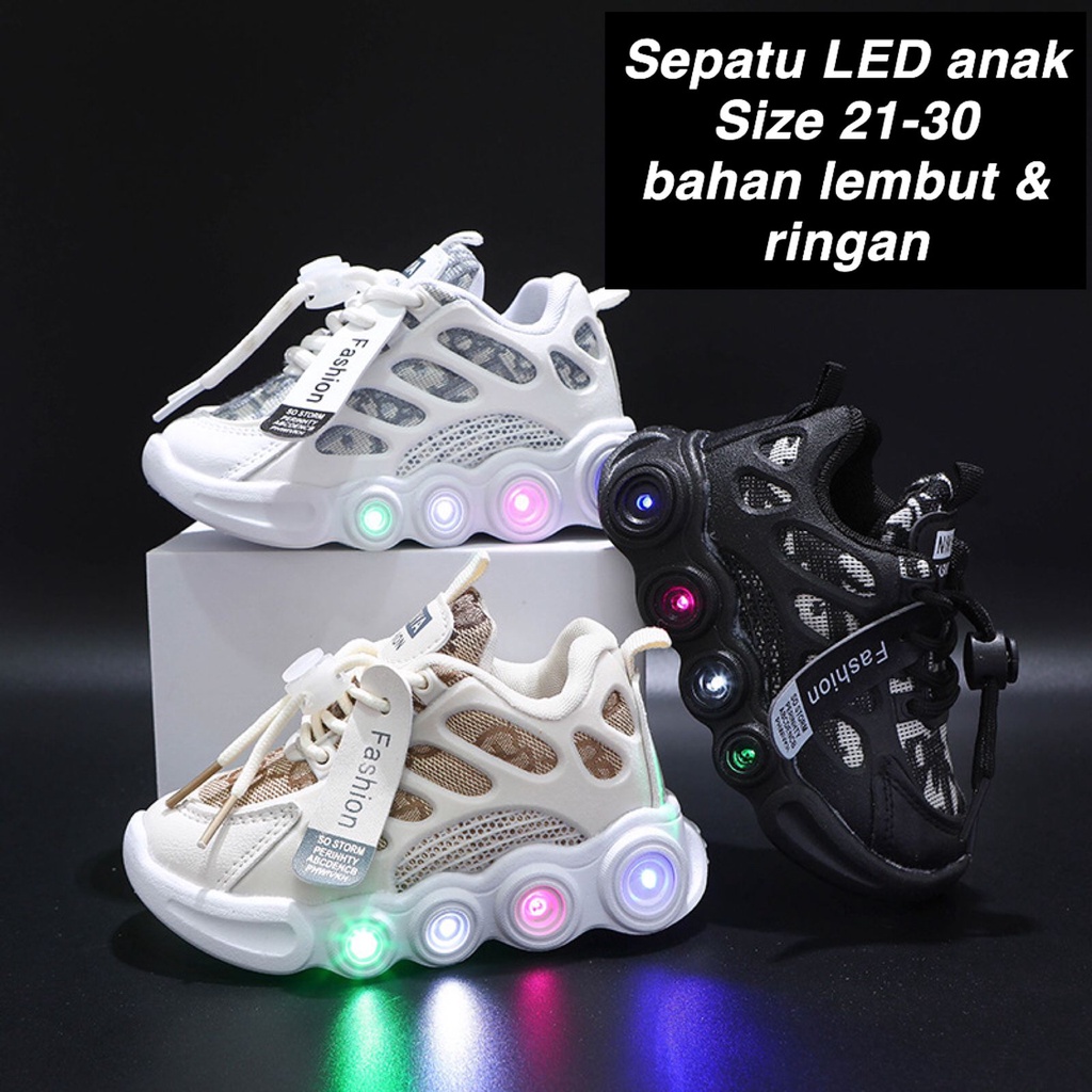 (LOLI-JKT) SP-L3D SEPATU LED ANAK BERTALI 21-30