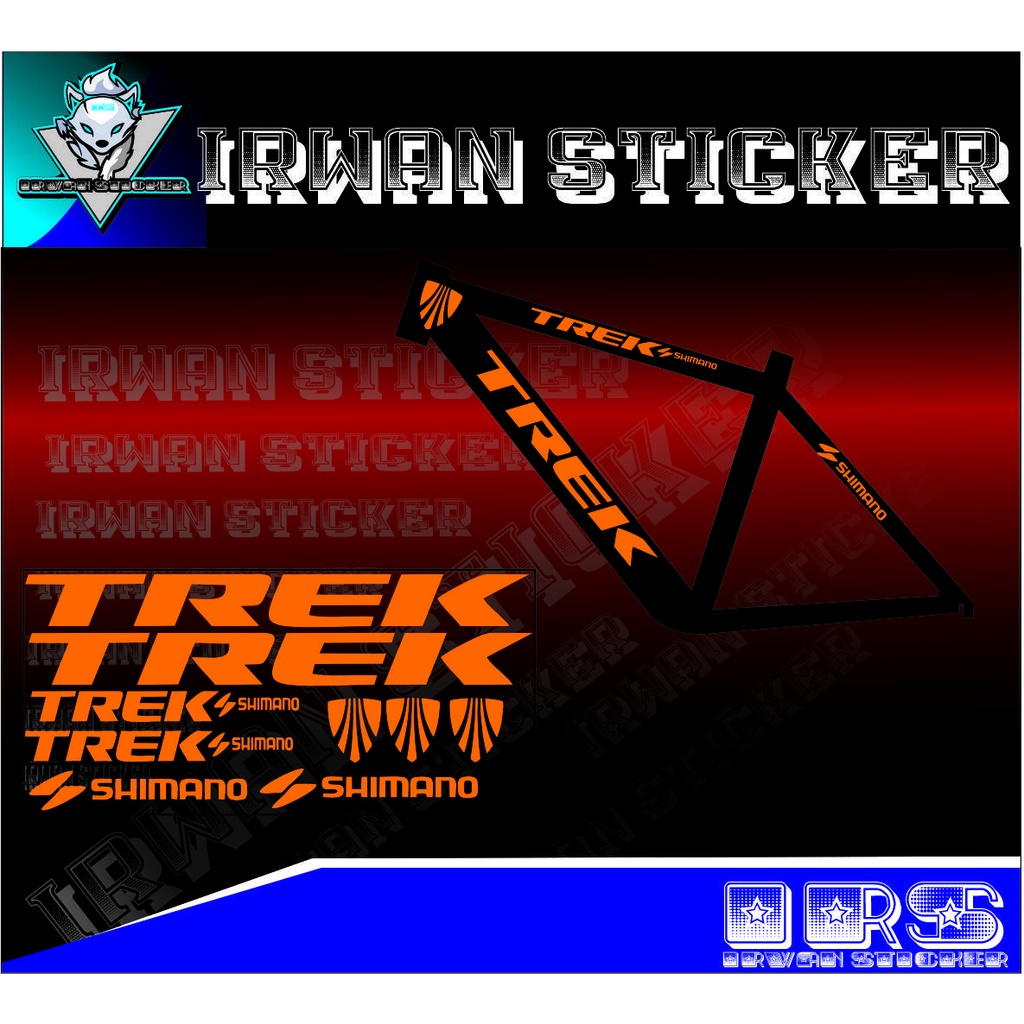 STRIPING STICKER SEPEDA VARIASI TREK COSTUM BIKE /CUTTING STICKER SEPEDA TREK COD