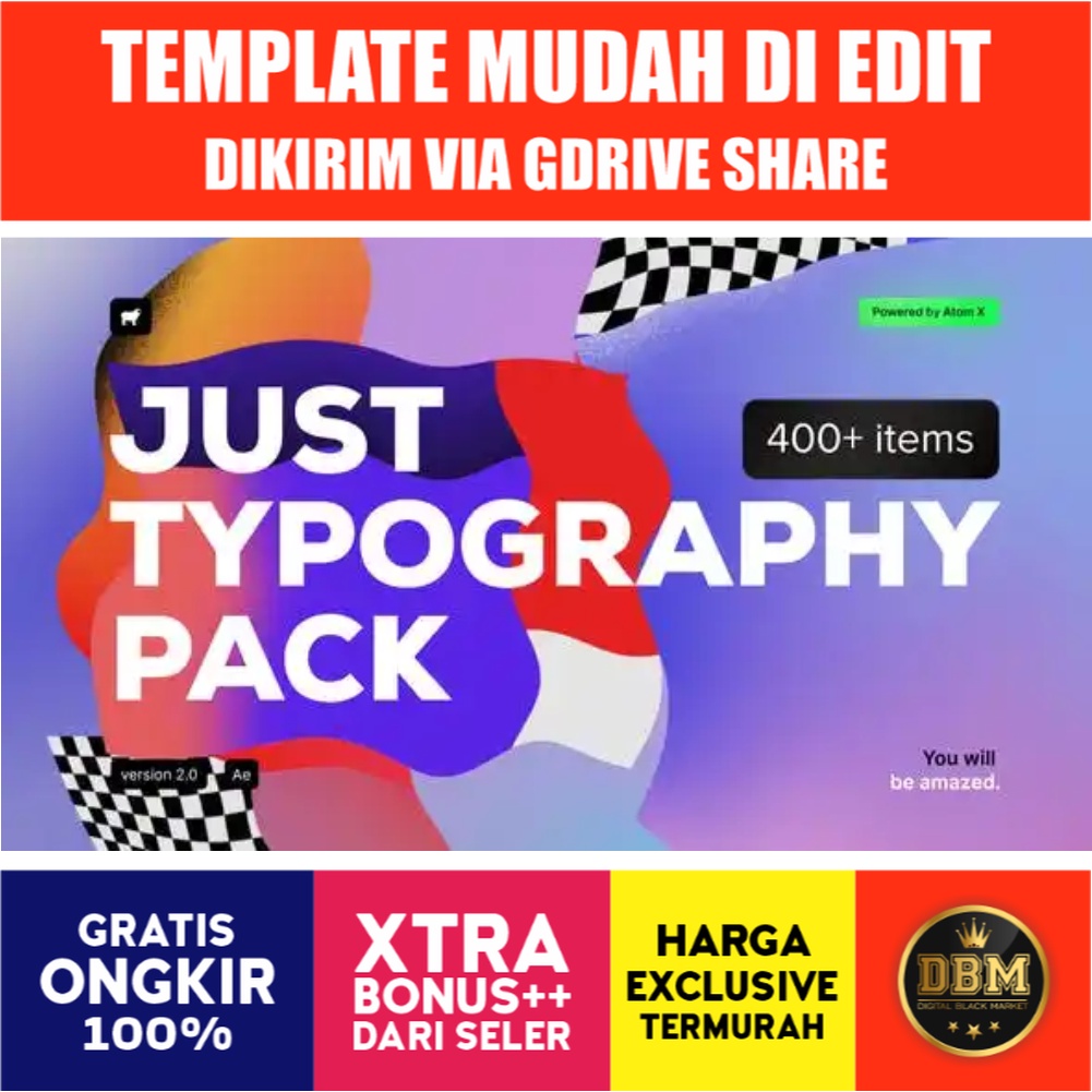 AtomX - Just Typography Pack - After Effect (Extension)