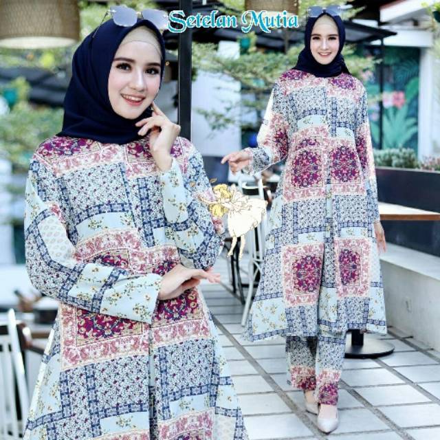 Set mutia XXL (ai) / stelan wanita / fashion muslim