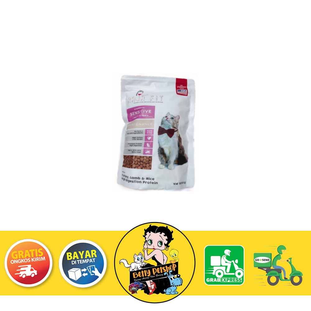 Makanan KucingRAJA FIT SENSITIVE Tuna Lamb Alaska - 500GR